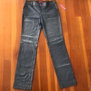 Alice + Olivia grey sparkly trousers sz 8 NWT!